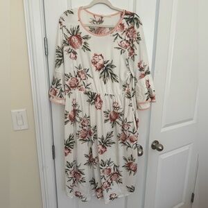 Pinkblush Floral Maternity Dress with layered sleeves